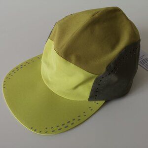 NWT LULULEMON SEAWHEEZE Yellow Grey Green 3 Tone Ultra LTWT Run Kit Hat S/M